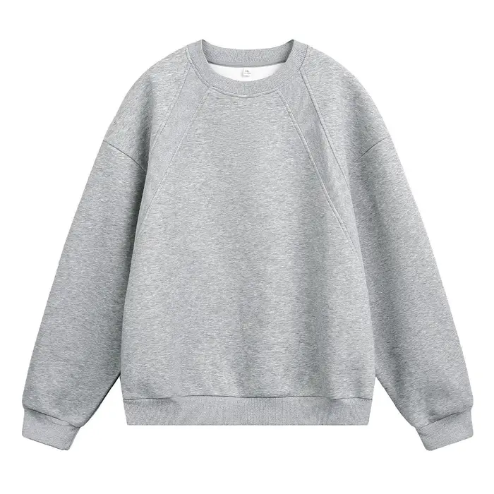 Maglione Girocollo Uomo e Donna Autunno Gioventù Sportivo Manica Lunga Largo Maglione Top XXXL colore grigio chiaro