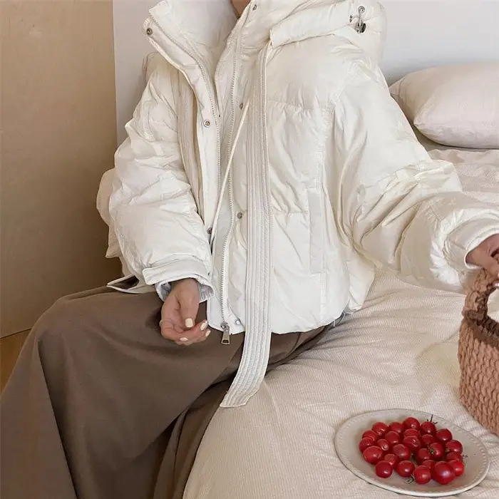 Nuovo Cappotto Invernale in Cotone da Donna, Design Corto Stile Coreano, Cappotto Morbido in Cotone, Giacca Spessa in Cotone per Persone Basse L