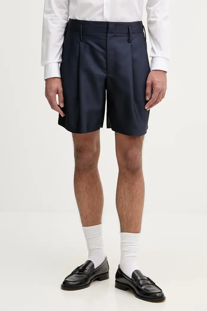 Kenzo pantaloncini da uomo con lana Blu navy