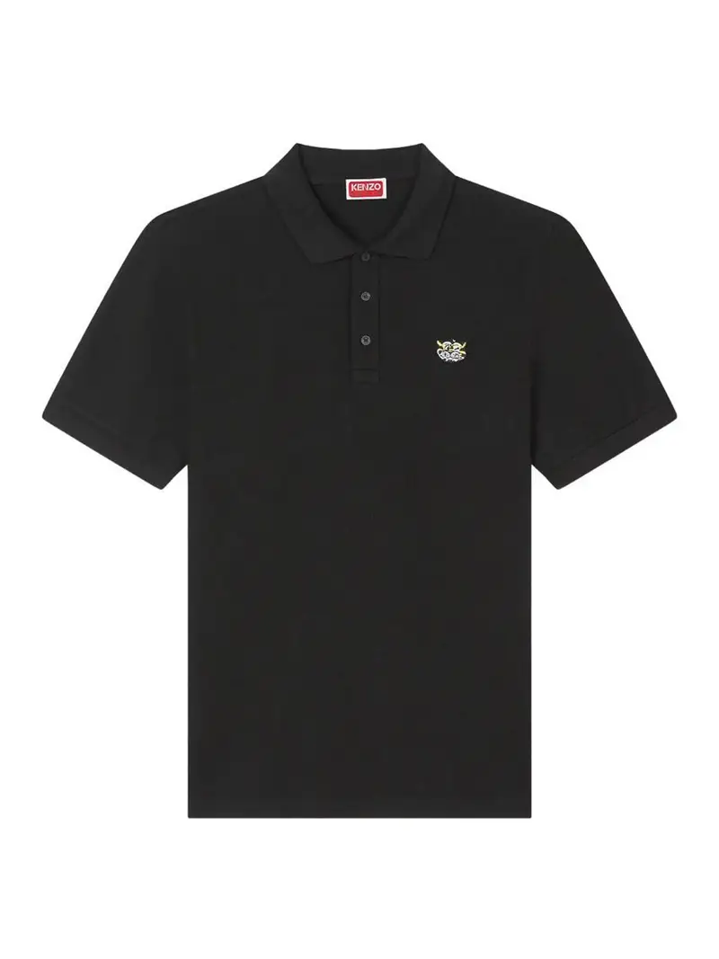 Kenzo Polo In Cotone Con Logo In Colore Nero