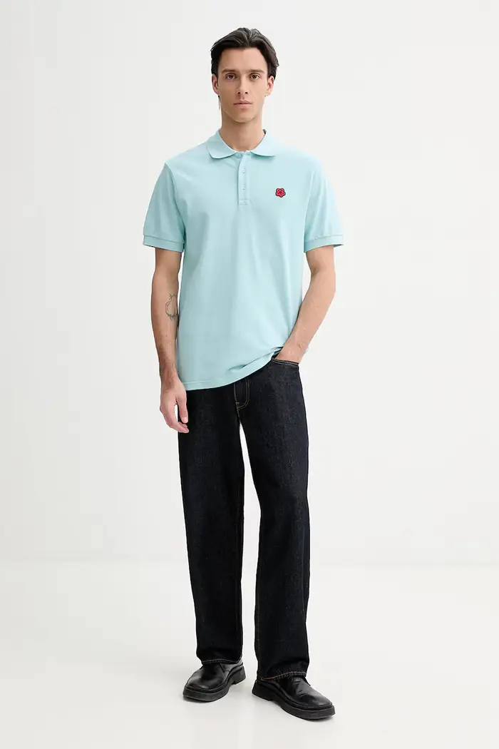Kenzo polo in cotone Turchese
