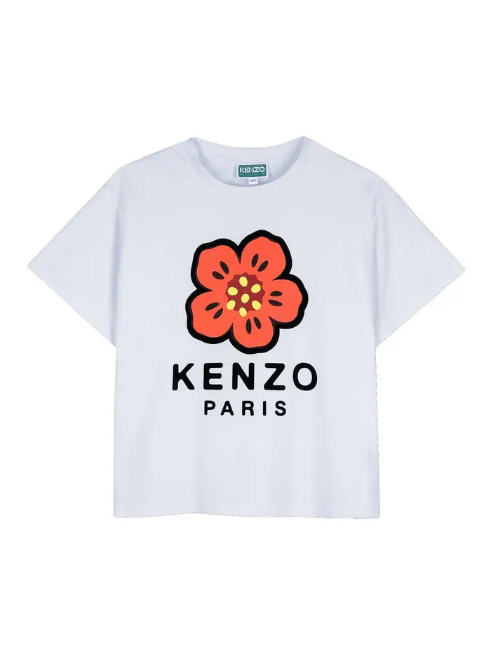 Kenzo T-Shirt Con Stampa Azzurro