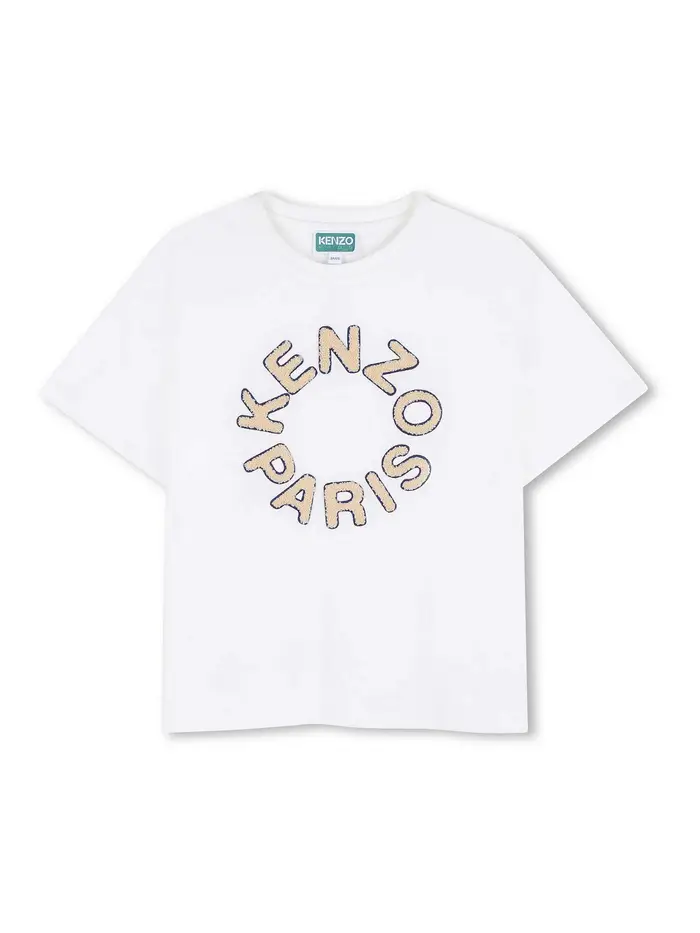 Kenzo T-Shirt Con Stampa Bianco