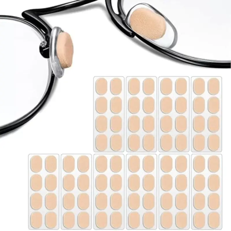 KEQAR 40 paia di occhiali in spugna, naselli da naso autoadesivi, cuscinetti per occhiali, naselli in silicone antiscivolo, gommini