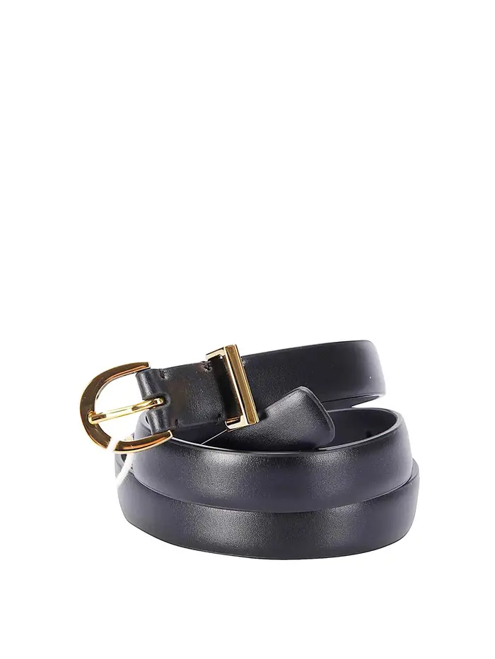 Khaite Cintura Luna - Oro (20 mm) Cammello