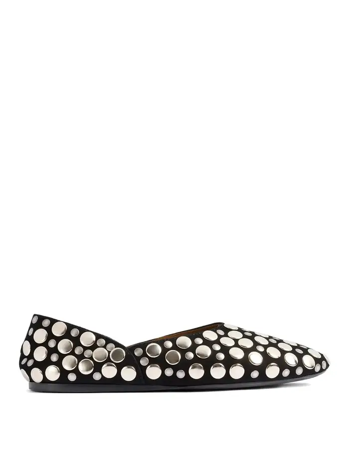 Khaite Jane Ballerina Con Borchie Nero
