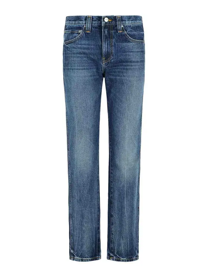 Khaite Jeans Farley in cotone blu