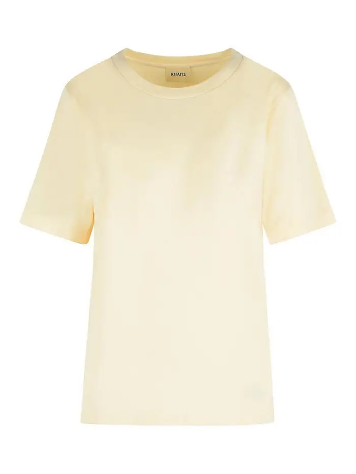 Khaite T-shirt in seta color crema Allen