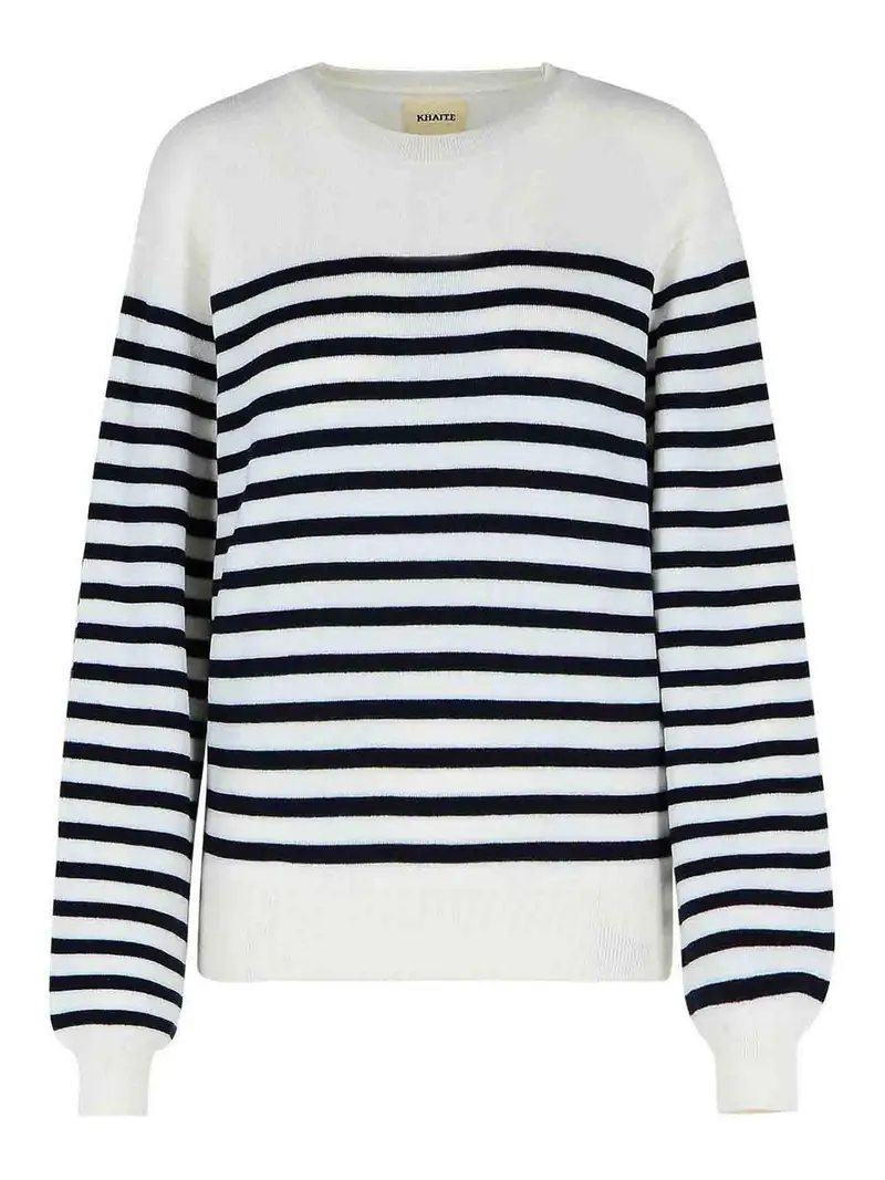 Khaite Viola White Cashmere Blend Sweater Bianco