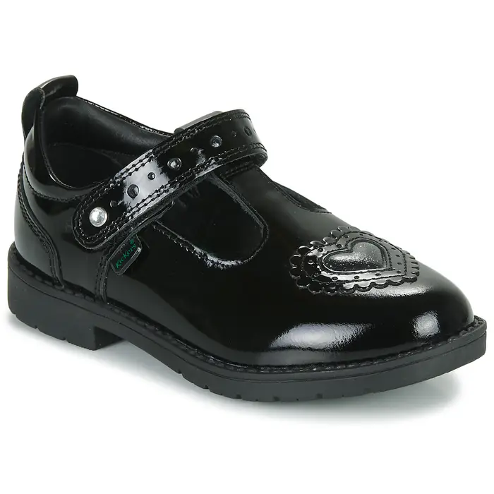 Kickers Ballerine bambina LACHLY HEART T-BAR Nero