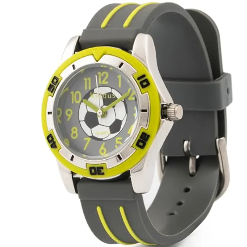 Kiddus Orologio Analogico. Per Bambini 5-10 Anni. Didattico, da Polso per Bambino, Facilità di Lettura dell’Ora. Primo Orologio Bambino.