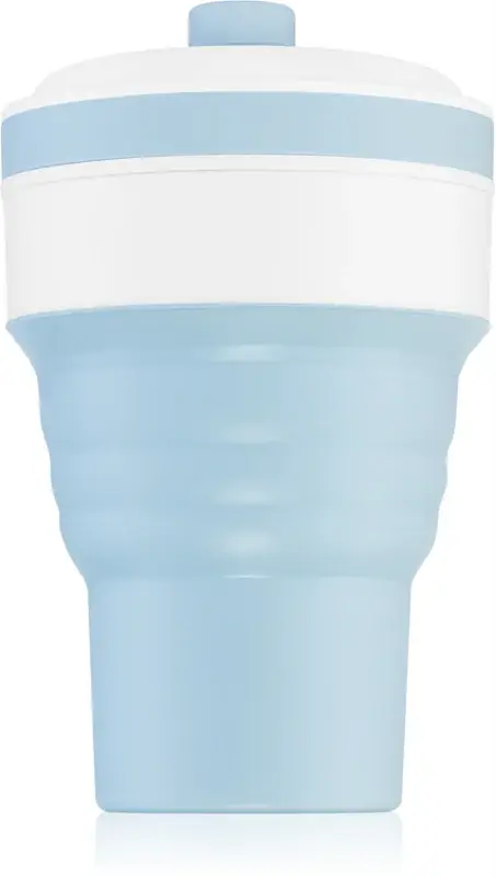 Kidpro Tazza Pieghevole Tazza Con Cannuccia Blu 350 Ml