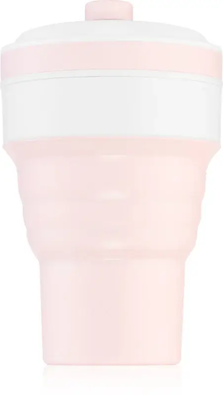 Kidpro Tazza Pieghevole Tazza Con Cannuccia Rosa 350 Ml