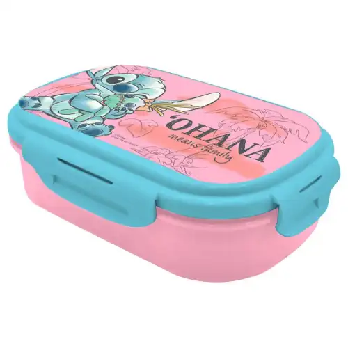 Kids Licensing Scatola da pranzo con posate Disney Stitch Rose