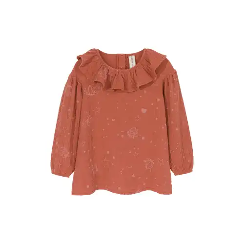 Kids on the Moon Camicetta da bambina Starflower Orange