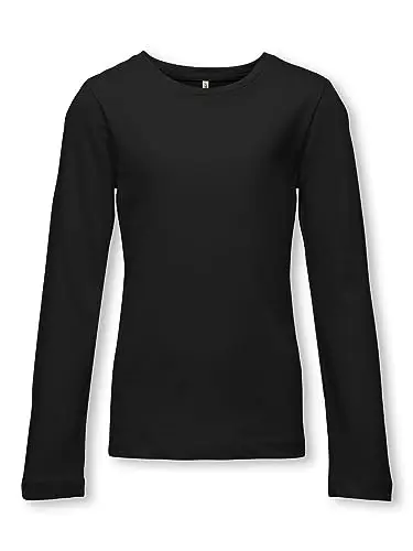 ONLY KIDS Kognew L/S Tee Jrs Noos Maglietta a maniche lunghe, Bambine e ragazze, Nero, 146