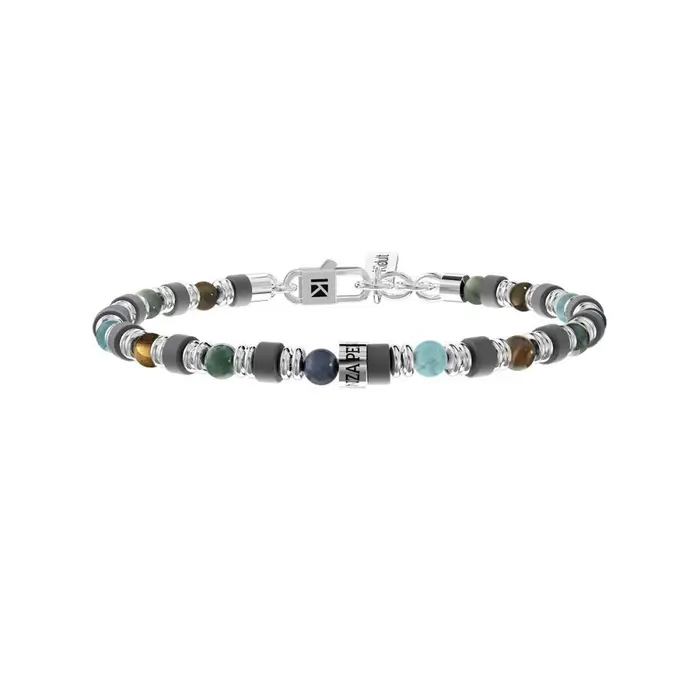 KIDULT Bracciale In Acciaio 316L Con Pietre Naturali