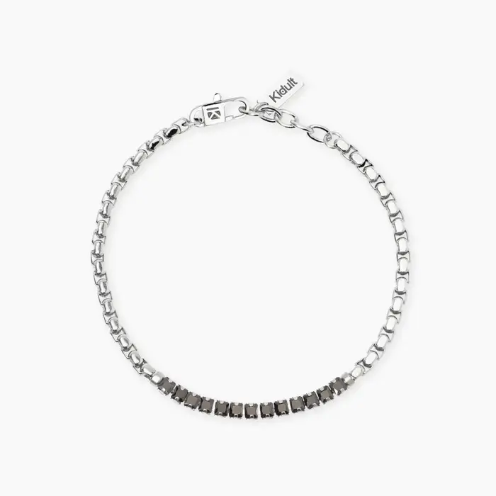 KIDULT Bracciale In Acciaio 316L Cristalli