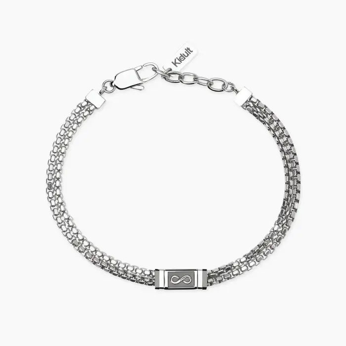 KIDULT Bracciale In Acciaio 316L Pvd Nero