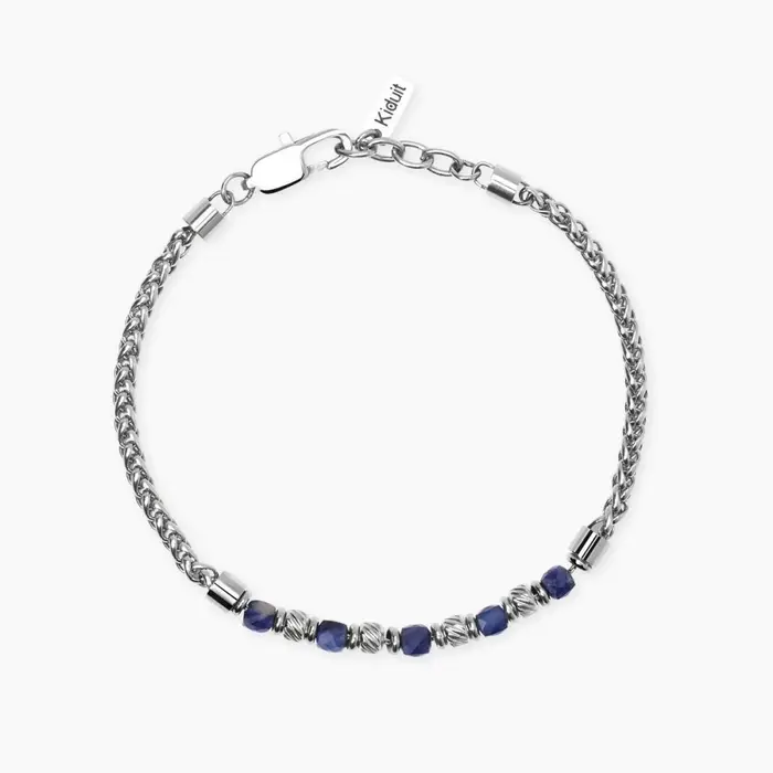 KIDULT Bracciale In Acciaio 316L Sodalite