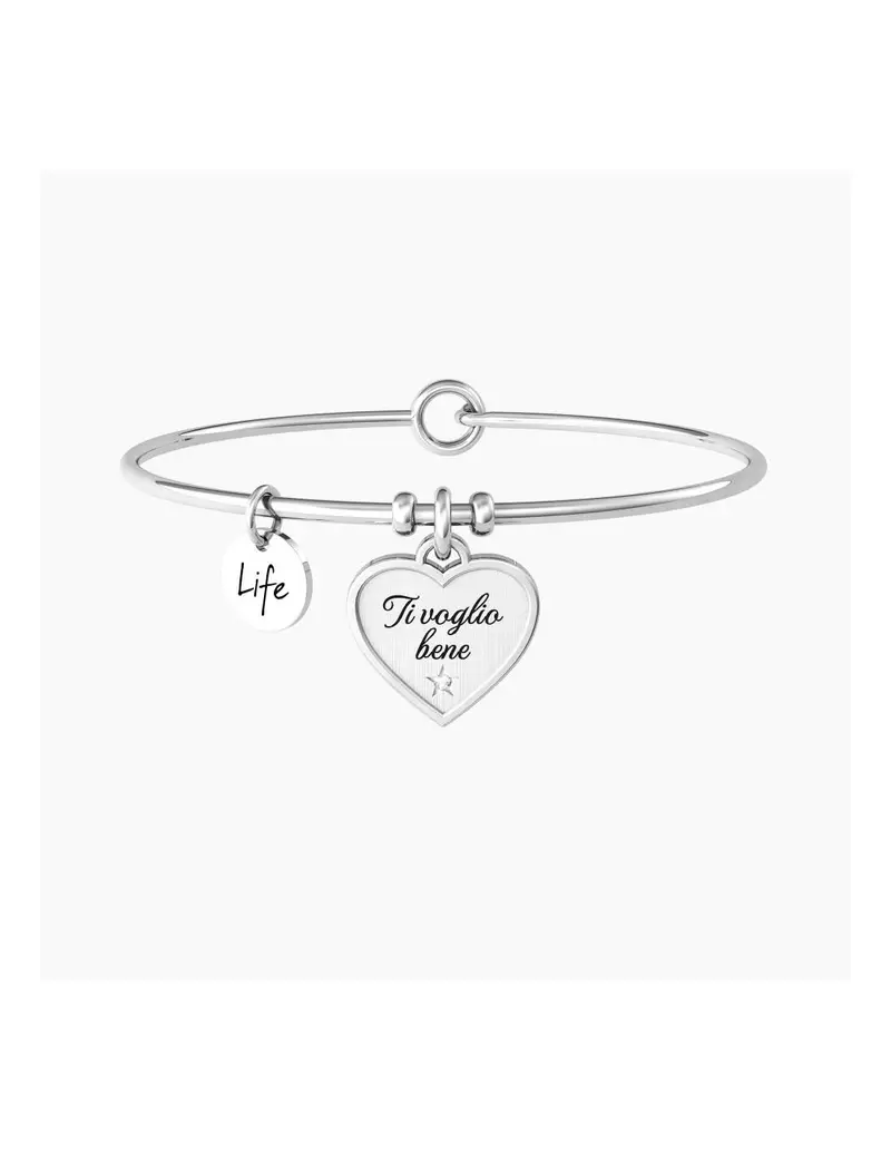Kidult Bracciale LOVE in Acciaio 732076 Cuore Ti Voglio Bene