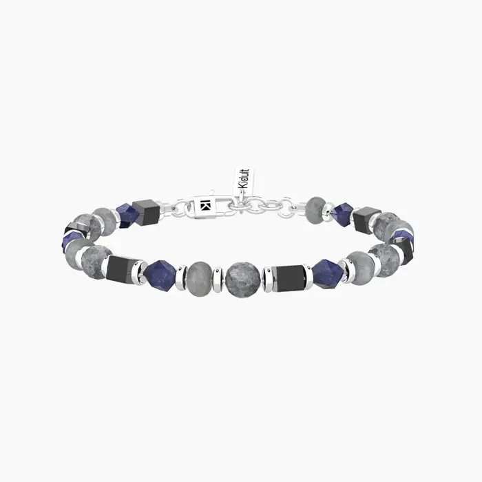 KIDULT Bracciale Uomo Con Pietre Multicolor Energia