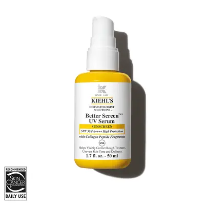 Kiehls Better Screen™ UV Serum Un Siero Leggero Solare Con Peptide Di Collagene Che Aiuta A Proteggere Dai Danni Solari E A Correggere