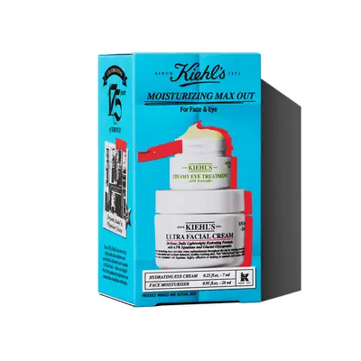 Kiehls Moisturizing Max Out Gift Set Get Ultimate Hydration With Our #1 Facial Moisturizer And Our Nourishing Eye Treatment Travel Set