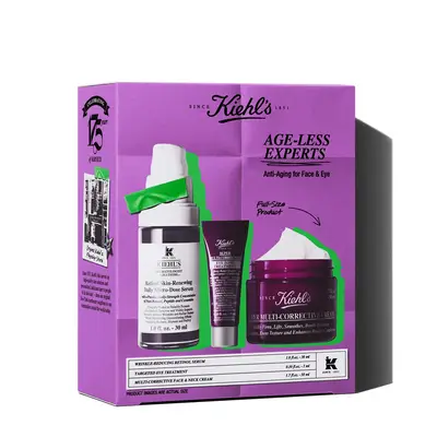 Kiehls Set regalo Age-Less Experts Uno Sguardo Ravvicinato Alle Texture Di Kiehl S Crema Occhi Anti-Età, Siero Al Retinolo E Crema Viso