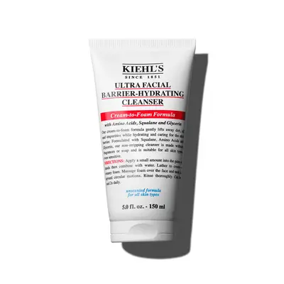 Kiehls Ultra Facial Barrier-Hydrating Cleanser Un Detergente Idratante Schiumogeno Per Pelli Sensibili Che Rimuove Le Impurità Senza