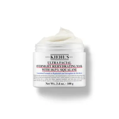 Kiehls Ultra Facial Overnight Rehydrating Mask con 10.5% di Squalano Maschera Notte Idratante Per Il Viso