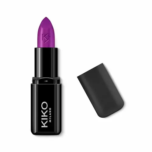 Kiko Milano Smart Fusion Lipstick 425, Rossetto Ricco E Nutriente Dal Finish Luminoso, 425 Deep Violet