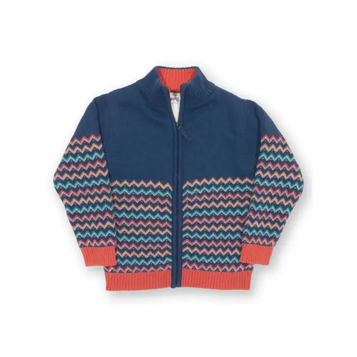 Kite Giacca full zip per bambini Hygge Zigzag Bleu