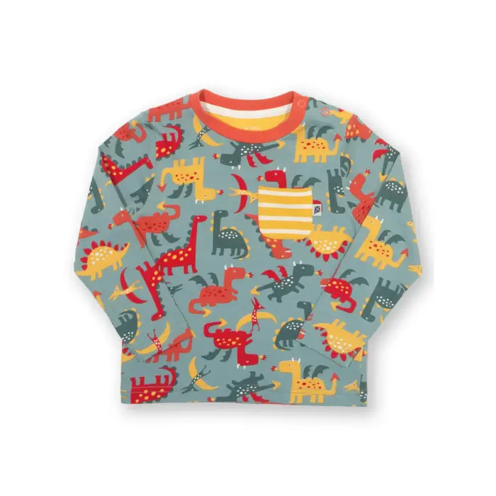 Kite Maglietta a manica lunga per bambini Dinos and Dragons Multicolore