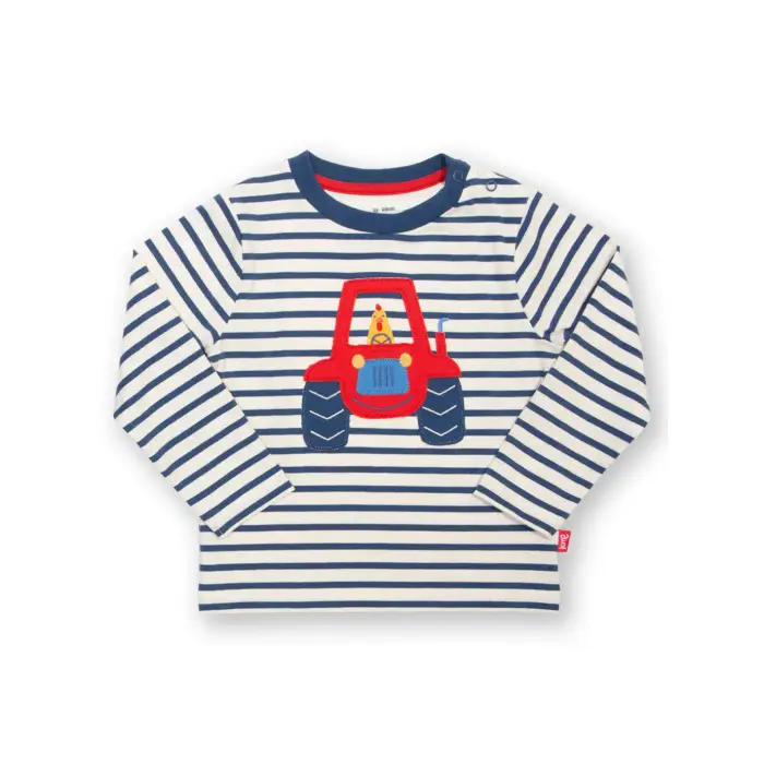 Kite Maglietta a manica lunga per bambini Farmer Cluck Cluck Bleu