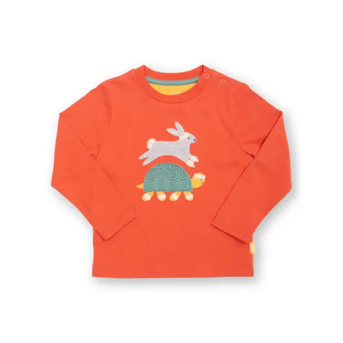 Kite Maglietta a manica lunga per bambini Hare and Tortoise Orange
