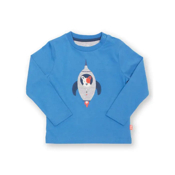 Kite Maglietta a manica lunga per bambini Space Pup Bleu
