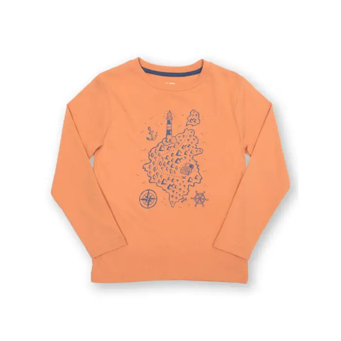 Kite Maglietta a manica lunga per bambini Treasure Island Marron
