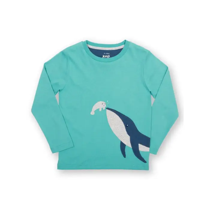 Kite Maglietta a manica lunga per bambini Whale and Manatee Bleu