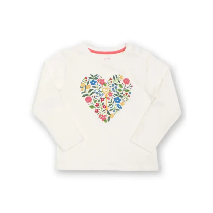 Kite T-shirt a maniche lunghe bambina Secret Garden Blanc