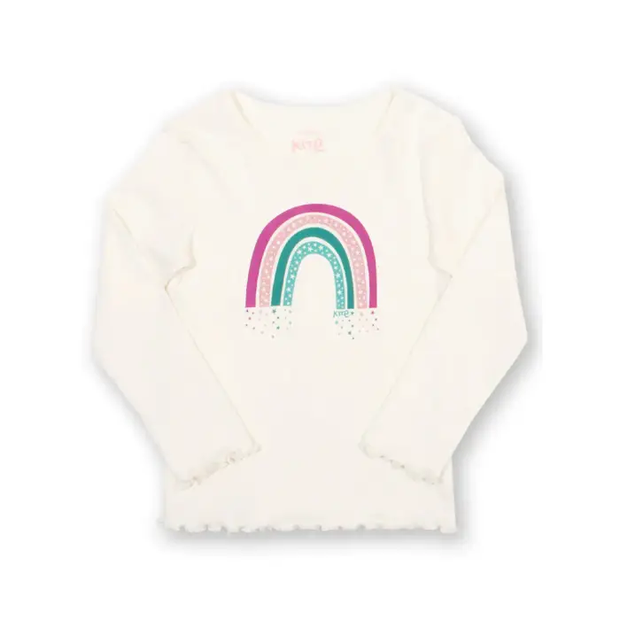 Kite T-shirt a maniche lunghe bambina Stardust Blanc