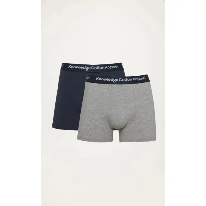 KnowledgeCotton Apparel Boxer Anker (x2) Gris