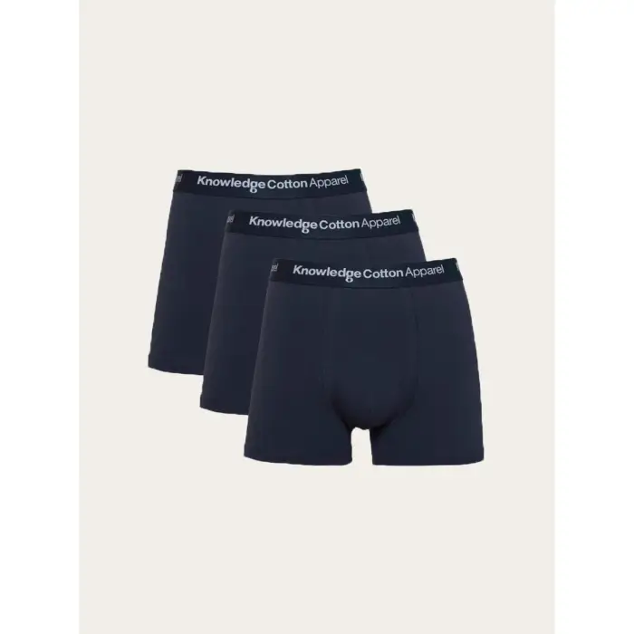 KnowledgeCotton Apparel Boxer Anker (x3) Bleu