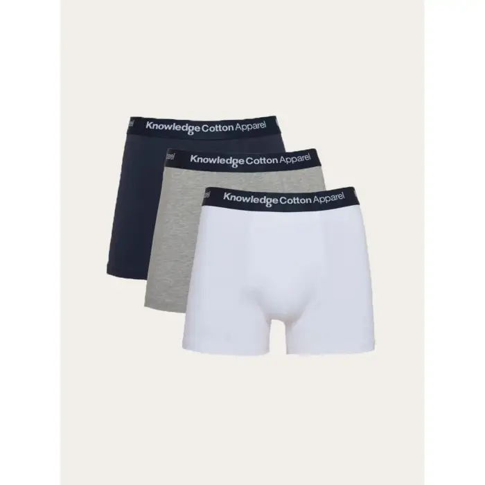 KnowledgeCotton Apparel Boxer Anker (x3) Gris