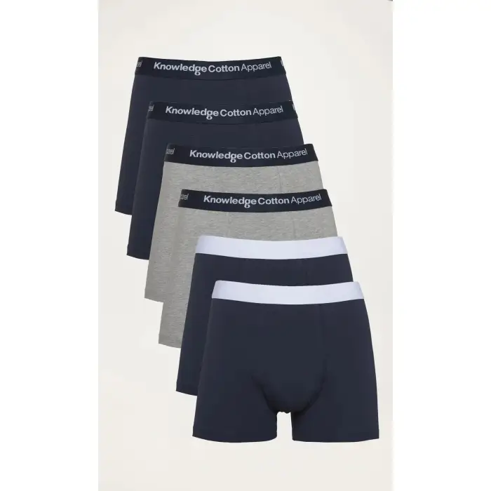 KnowledgeCotton Apparel Boxer Anker (x6) Bleu