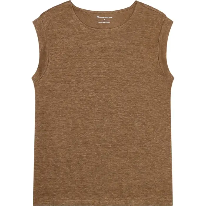 KnowledgeCotton Apparel Canotta in lino donna Beige