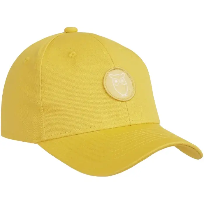 KnowledgeCotton Apparel Cappellino da baseball con badge Jaune
