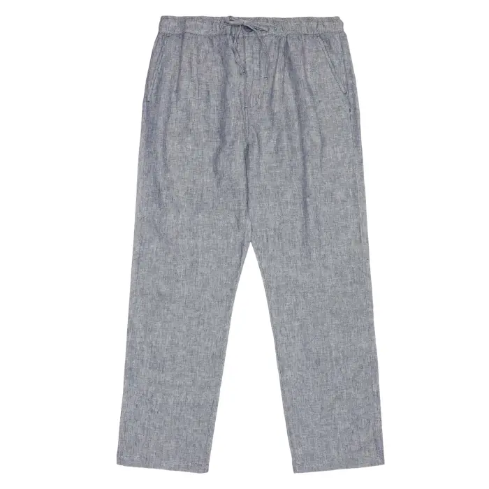KnowledgeCotton Apparel Pantaloni larghi in lino Fig Bleu