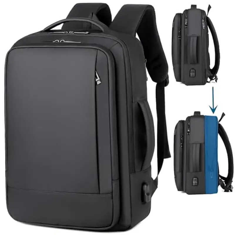 Kommodum Zaino Porta PC da Uomo Viaggio Bagaglio a mano Estendibile Valigia Borsa Computer Portatile Custodia Notebook fino ai