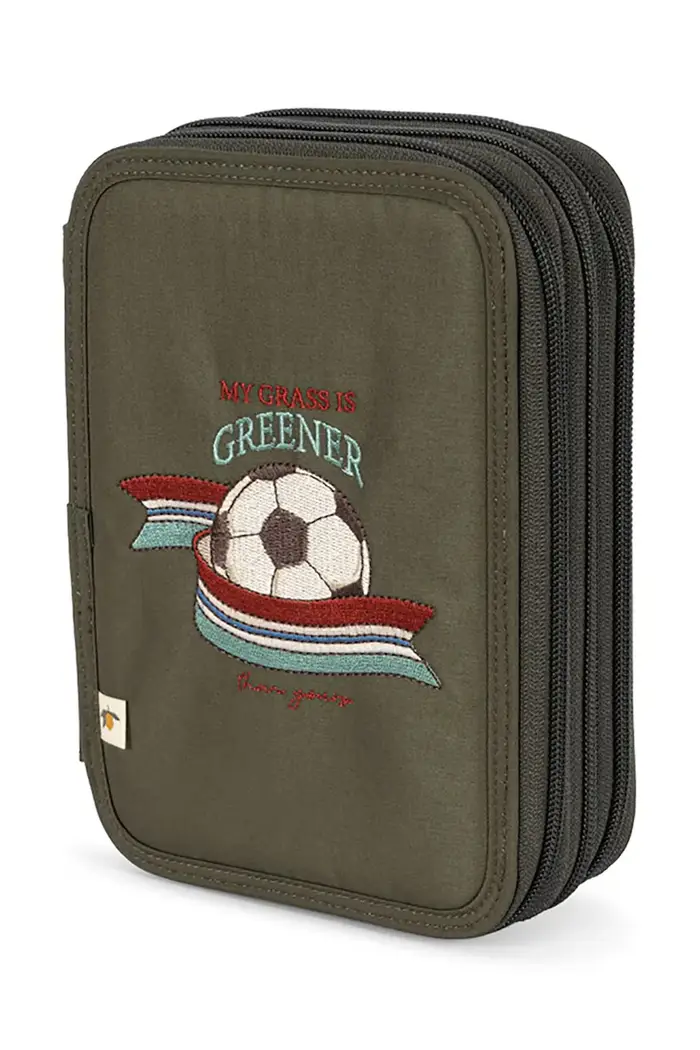 Konges Sløjd astuccio per bambini CLOVER MAXI PENCIL CASE Verde